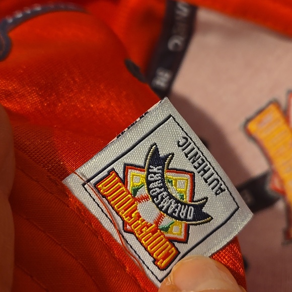 Authentic Cooperstown Dreams Park Red Baseball Cap Velcro Back One Size - Picture 5 of 10